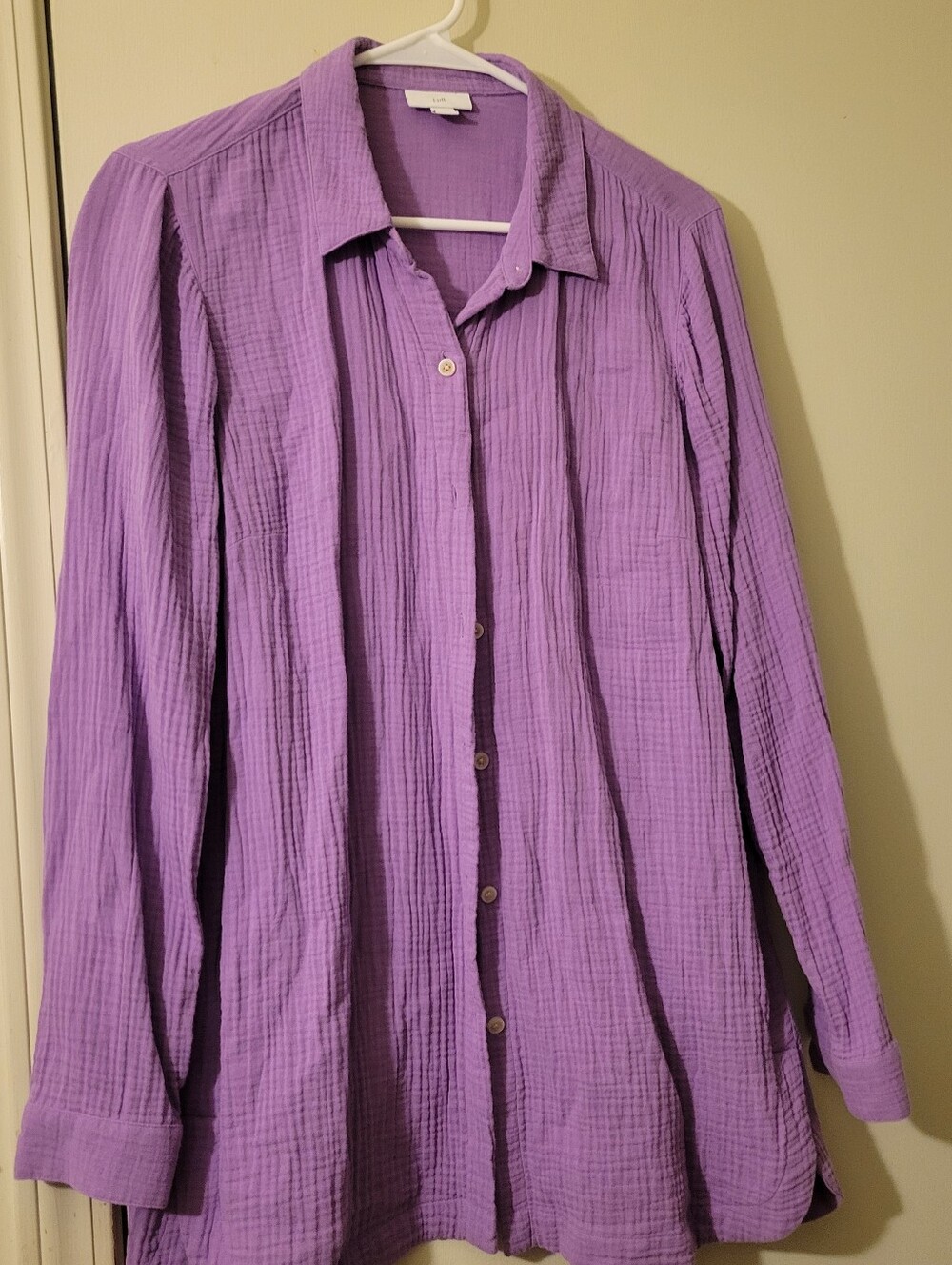 J. Jill Lavender Button-Down Shirt